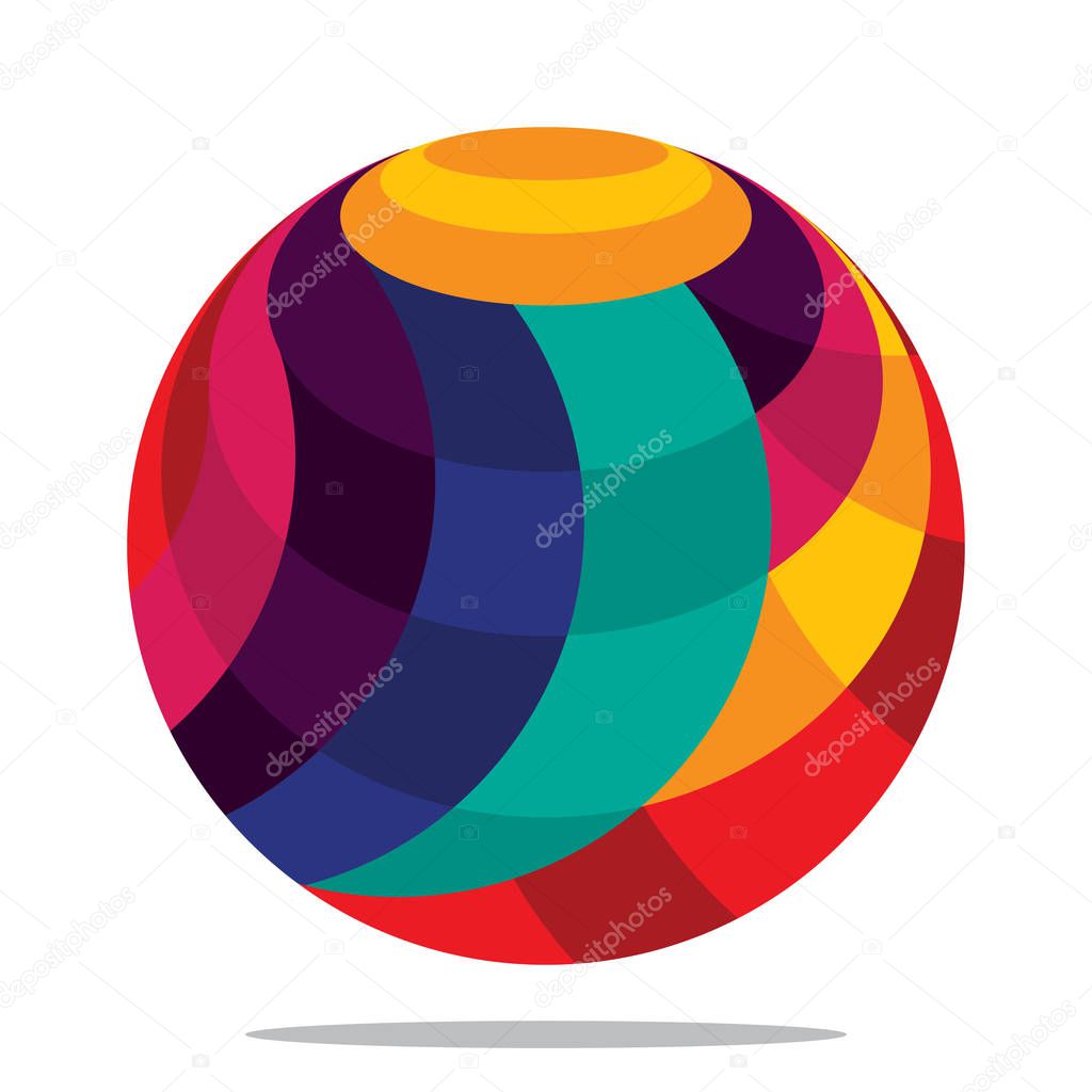 Logo and symbol design, circle ball color/  colorful sphere design
