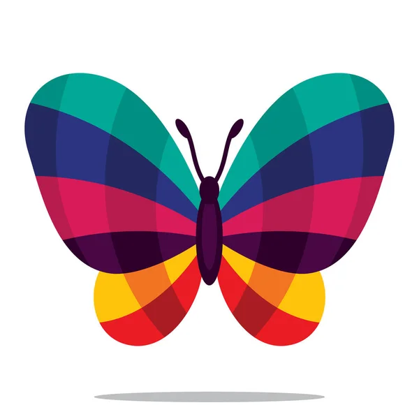 Πεταλούδα με πολύχρωμο σχεδιασμό έννοια — Διανυσματικό Αρχείο