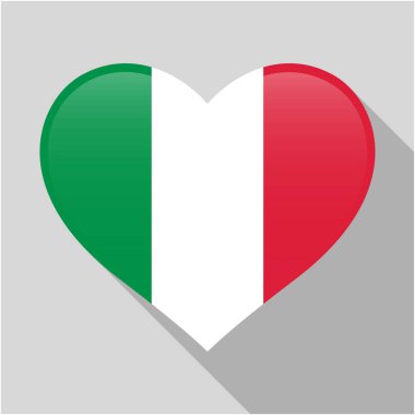 İtalya ülke bayrağı kombinasyonu ile kalp simgesi