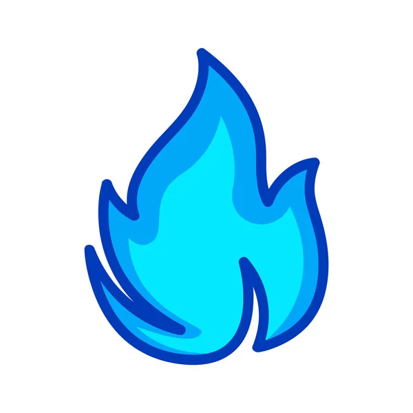 Blue flame icon — Stock Vector