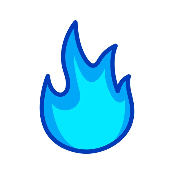 Blue flame ikonen — Stock vektor