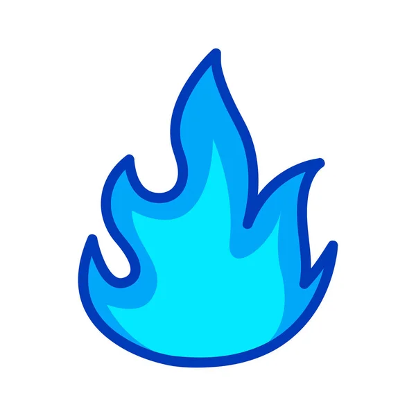 Blue flame ikonen — Stock vektor