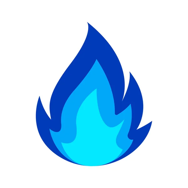 푸른 불꽃 아이콘 — 스톡 벡터