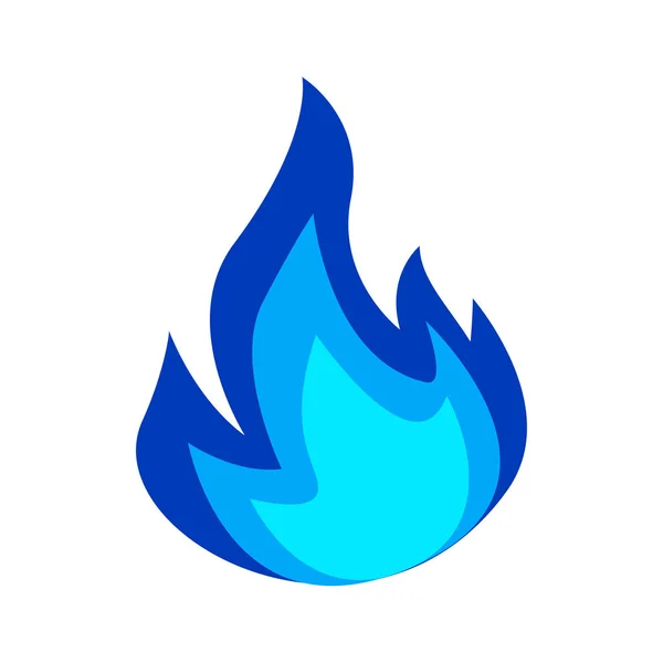Kék Láng ikon — Stock Vector