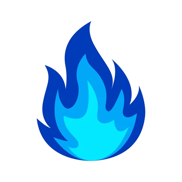Ícone de chama azul — Vetor de Stock