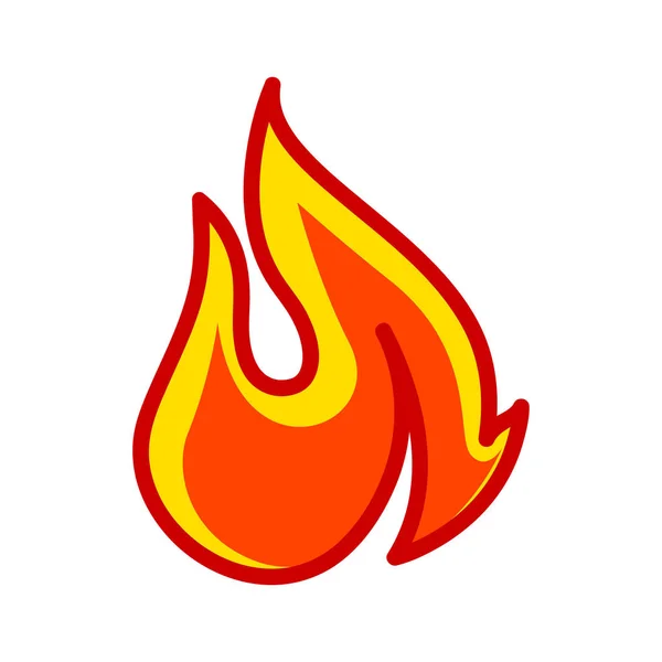 Oheň / plamenem ikonu — Stockový vektor