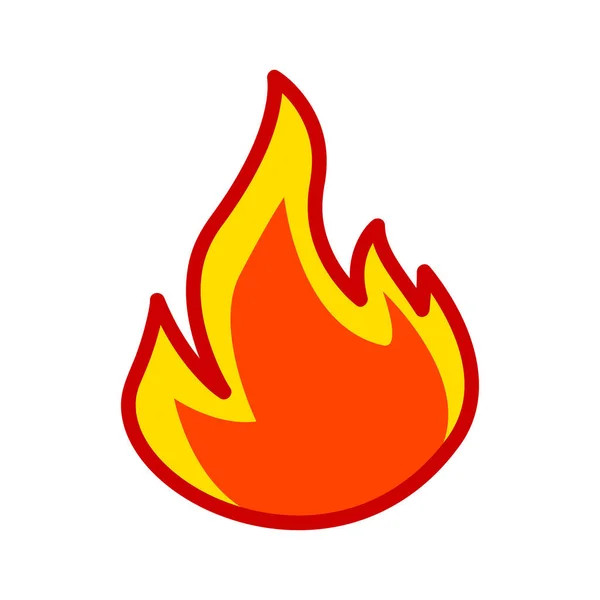 Eld / flamma ikonen — Stock vektor