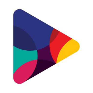 renkli Oynat düğmesini