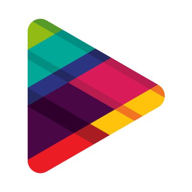 renkli Oynat düğmesini