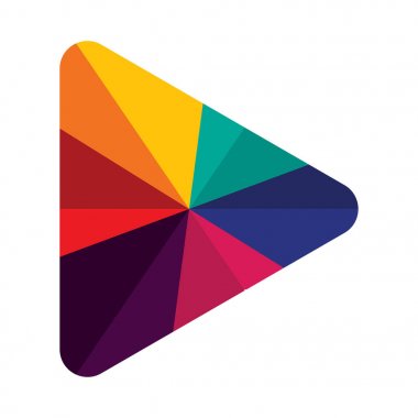 renkli Oynat düğmesini