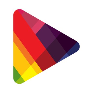 renkli Oynat düğmesini