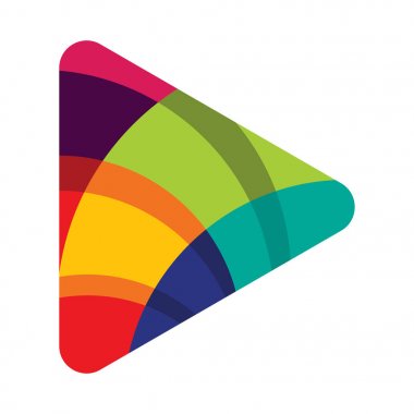 renkli Oynat düğmesini