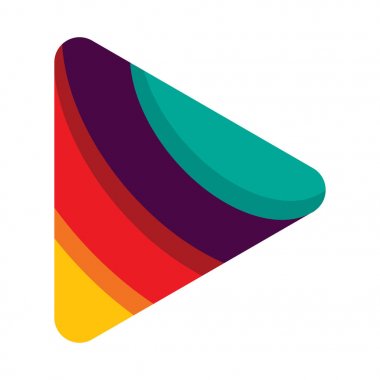 renkli Oynat düğmesini