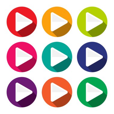 renkli Oynat düğmesini