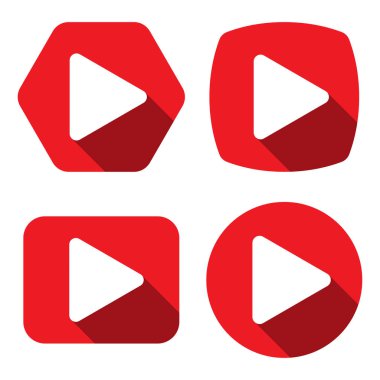 Kırmızı oyun düğme simgesi