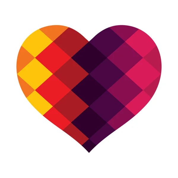 Színes szív, szeretet, szimbólum — Stock Vector
