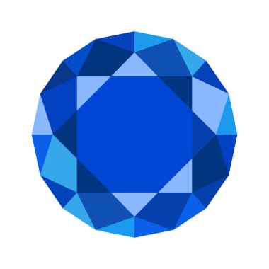 Elmas yuvarlak şekli, görünüyor Üstten Görünüm.