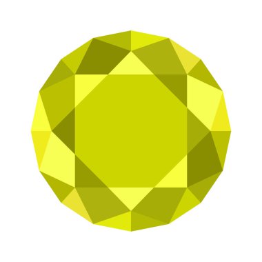 Elmas yuvarlak şekli, görünüyor Üstten Görünüm.