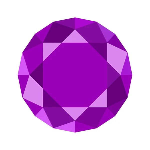 Gyémánt kör alakú, úgy néz ki, felülnézet. — Stock Vector