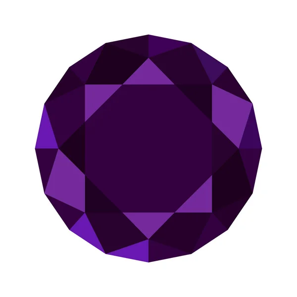Gyémánt kör alakú, úgy néz ki, felülnézet. — Stock Vector