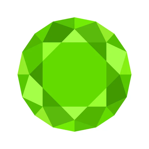 Diamant forme ronde, regarde vue de dessus . — Image vectorielle