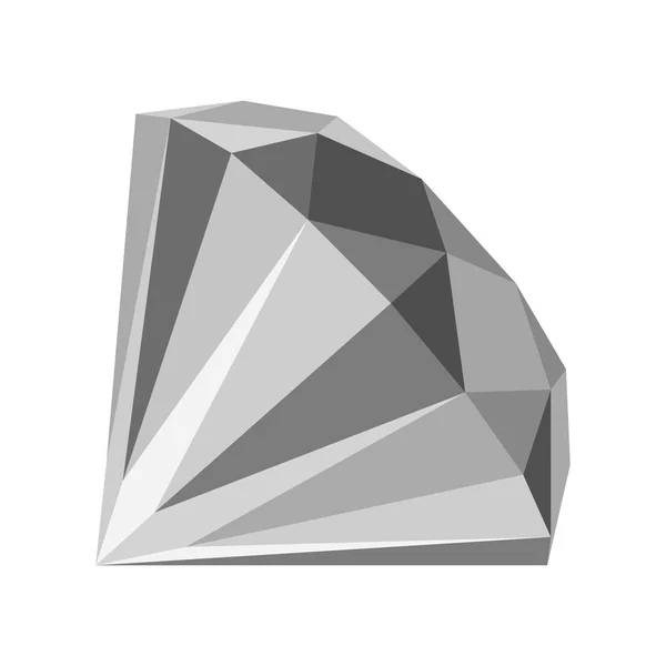 Diamant runde Form, sichtbar mit perspektivischen Winkeln erscheinen verzerrt. — Stockvektor