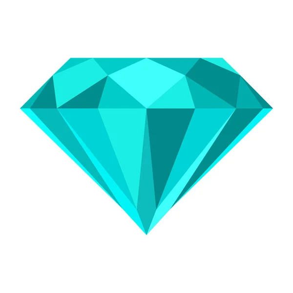 Diamant ronde vorm, kijkt zijkant. — Stockvector