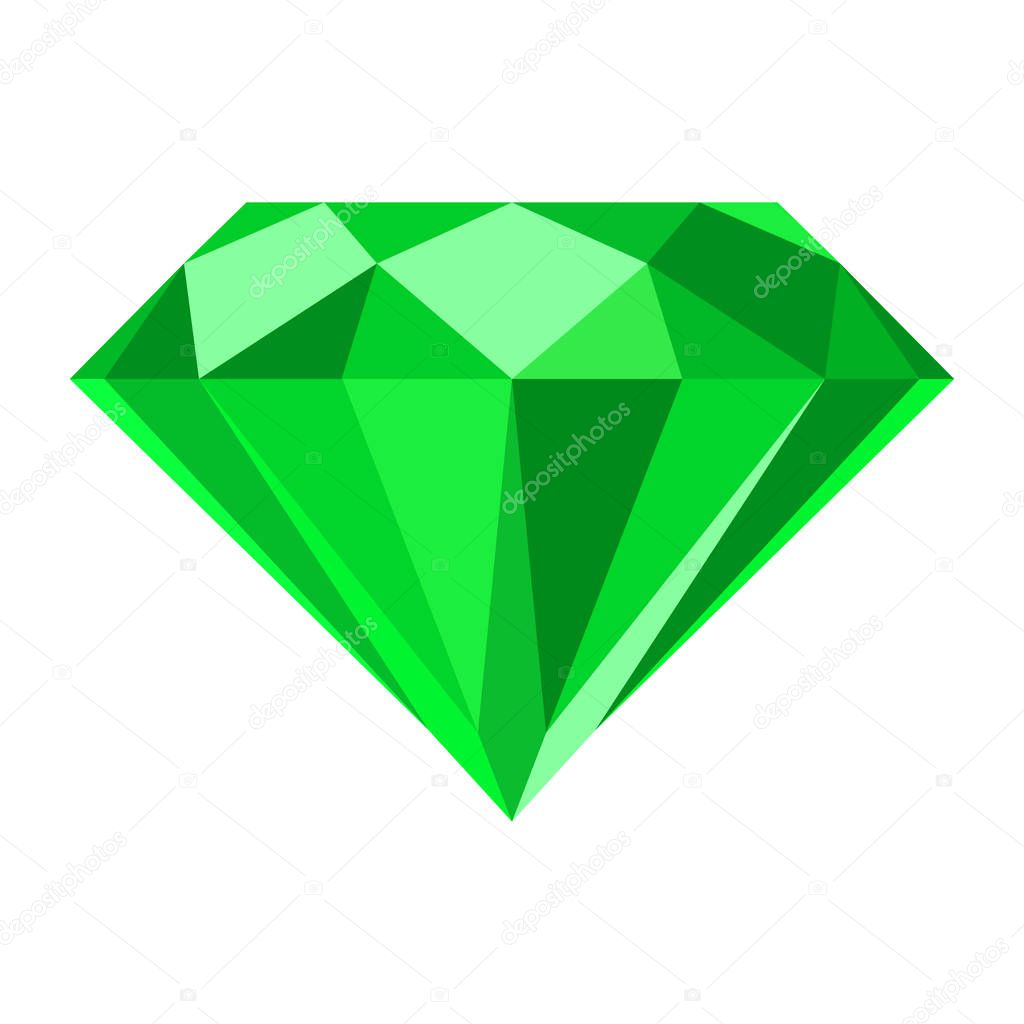 Flat diamond icon, vector illustration ( .eps10 )