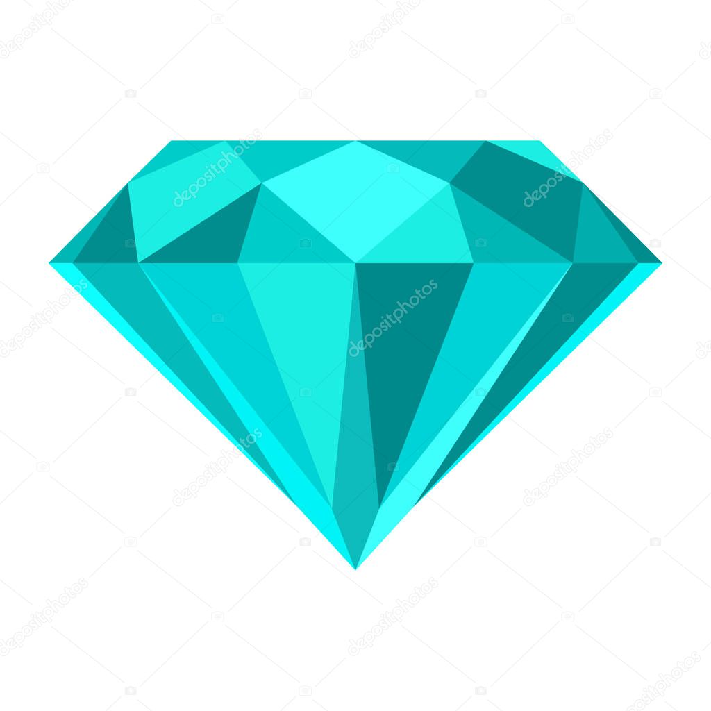 Flat diamond icon, vector illustration ( .eps10 )