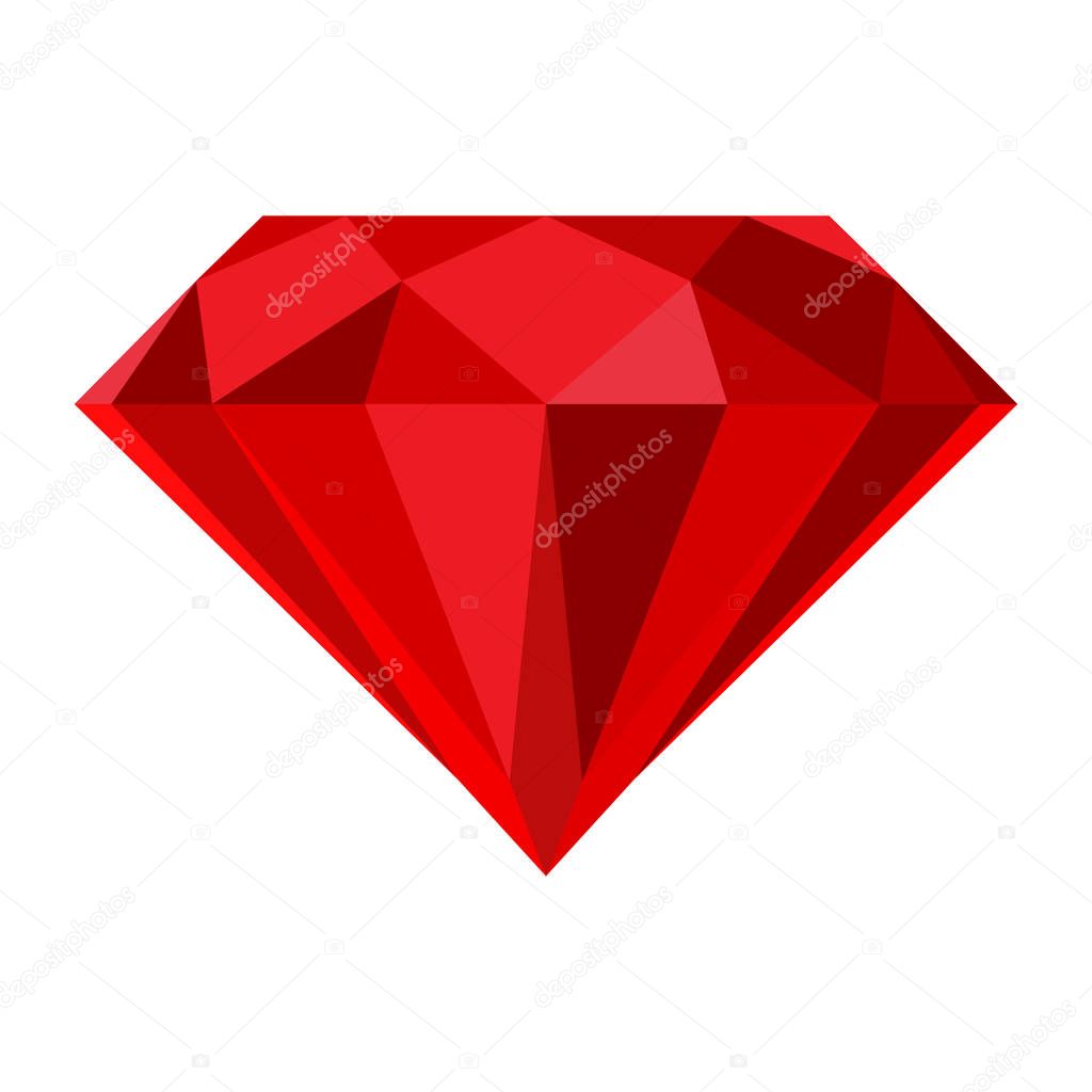 Flat diamond icon, vector illustration ( .eps10 )