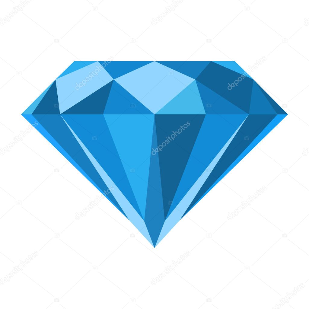 Flat diamond icon, vector illustration ( .eps10 )