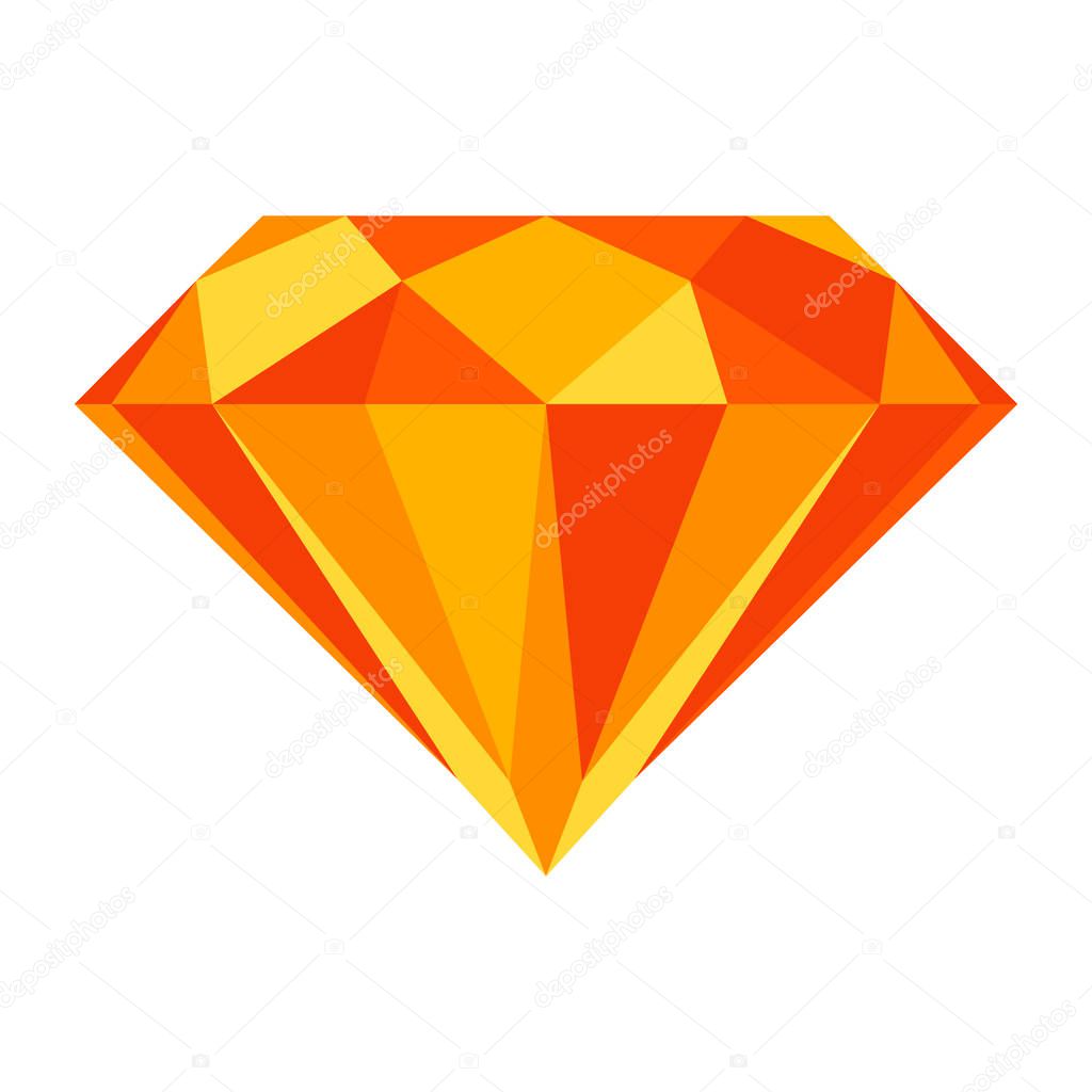 Flat diamond icon, vector illustration ( .eps10 )
