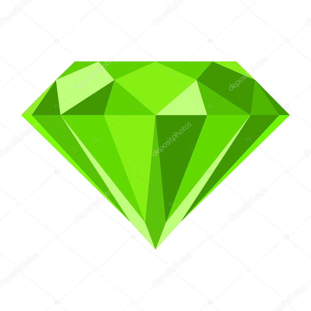 Flat diamond icon, vector illustration ( .eps10 )