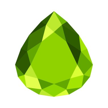 Düz gözyaşı değerli taş.