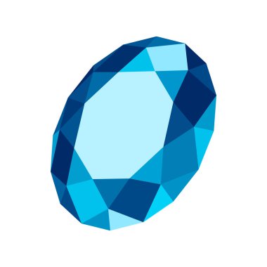 Değerli taş oval şekilli düz tasarım stili ile