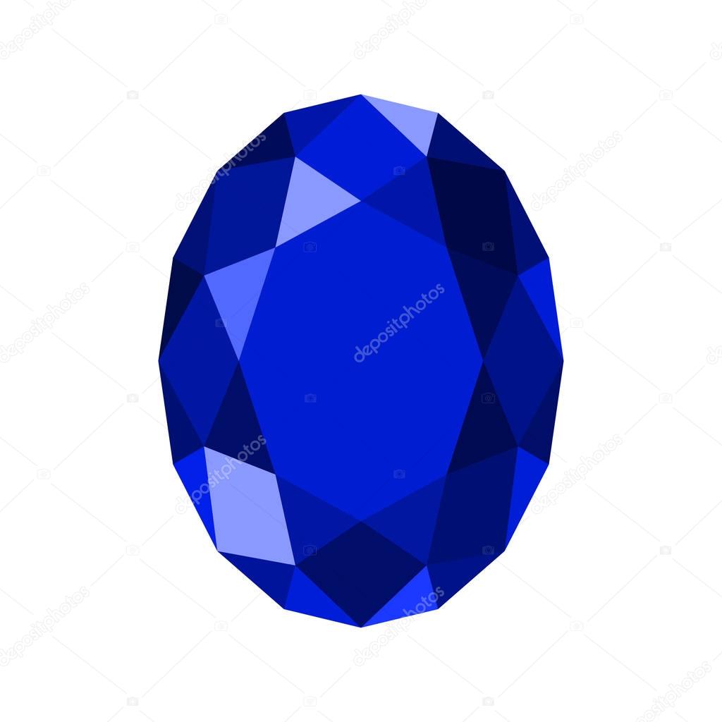Gemstone oval icon, vector Illustration ( eps 10 )