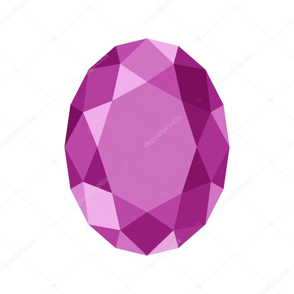 Gemstone oval icon, vector Illustration ( eps 10 )