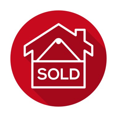 Ev için simge resimler satıldı, anahat tasarım tarzında görüntülenmiştir.