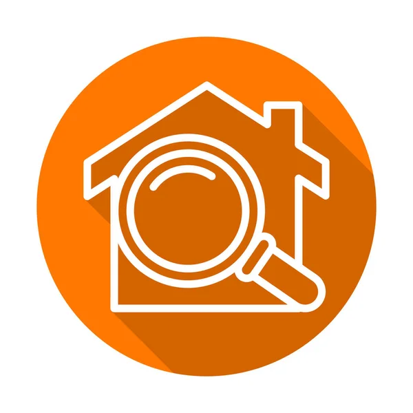 Icon ilustrações para busca imobiliária, visualizadas no estilo de design de contorno . —  Vetores de Stock