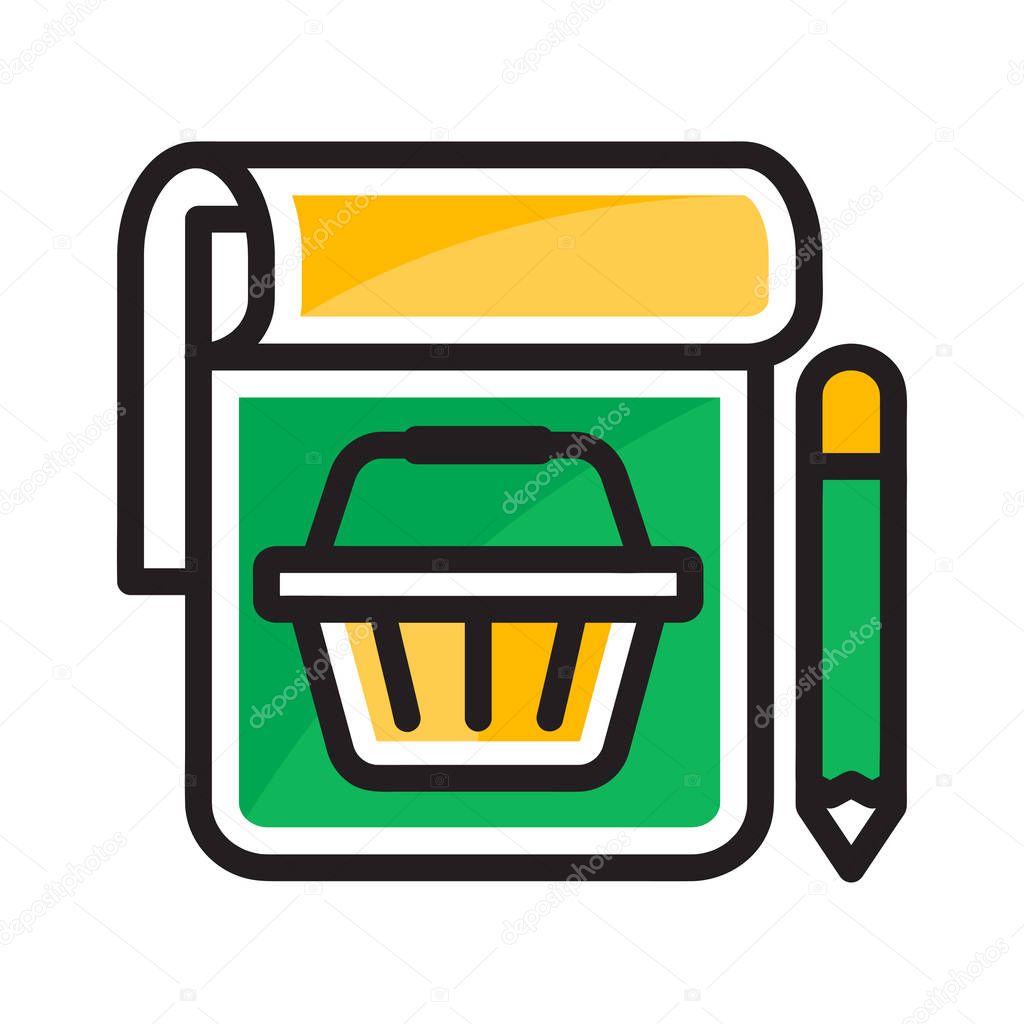 Icon illustration for purchase order
