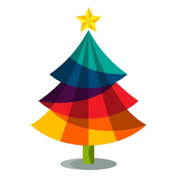 Coloridos árboles de Navidad — Vector de stock