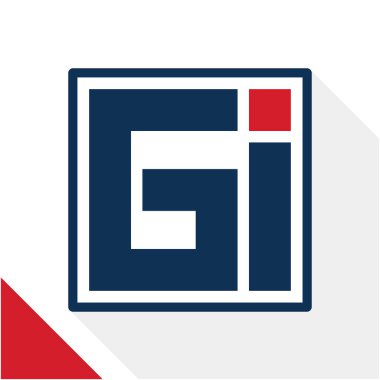 Simge logo harfleri şekil G harfleri ve kombinasyonu ile kare