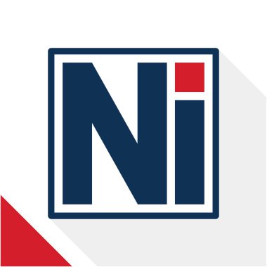 Simge logo harfleri harf N ve ben bir kombinasyonu ile şekil kare