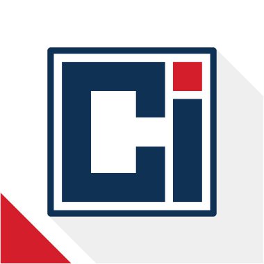 Simge logo harfleri şekil C harfleri ve kombinasyonu ile kare