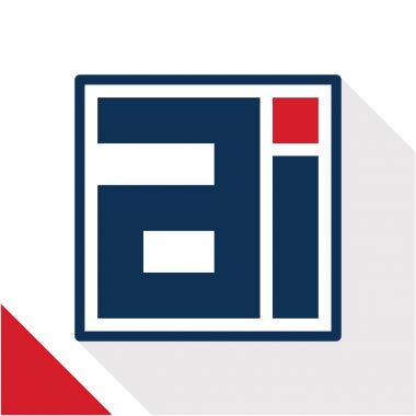 Simge logo harfleri harfler A ve ben bir kombinasyonu ile şekil kare