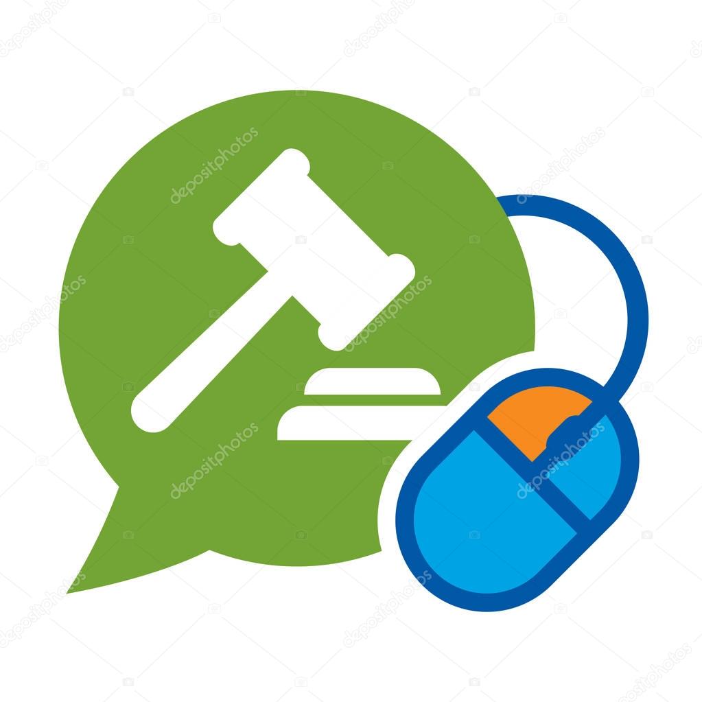 Logo icon / illustration for on line bidding