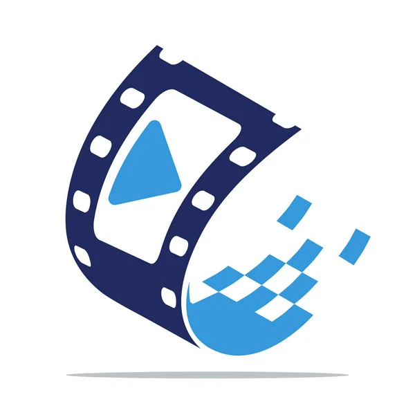 Logo-Symbole / Illustrationen für das digitale Unterhaltungsgeschäft, Film, Video, Streaming-Anbieter — Stockvektor