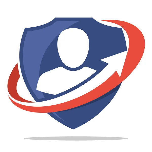 Icona del logo per l'attività assicurativa, assicurazione personale — Vettoriale Stock