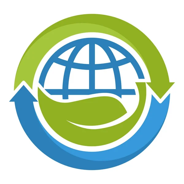 Logotipo do ícone com o conceito de terra ambientalmente sustentável — Vetor de Stock