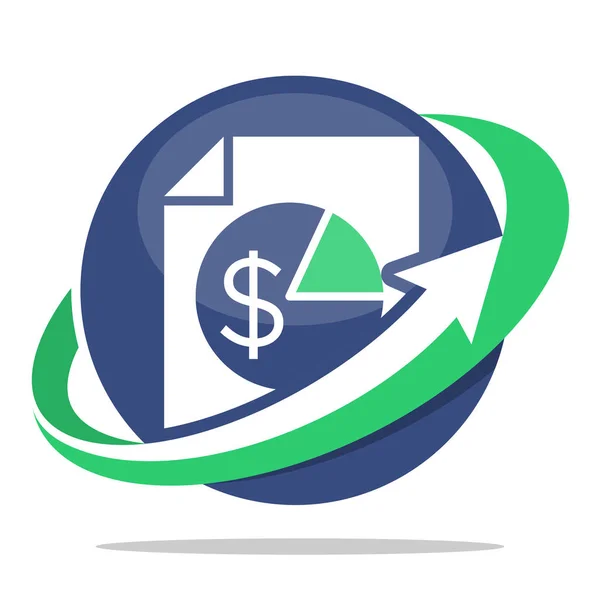 Ícone do logotipo para administração de empresas, gestão de serviços fiscais — Vetor de Stock